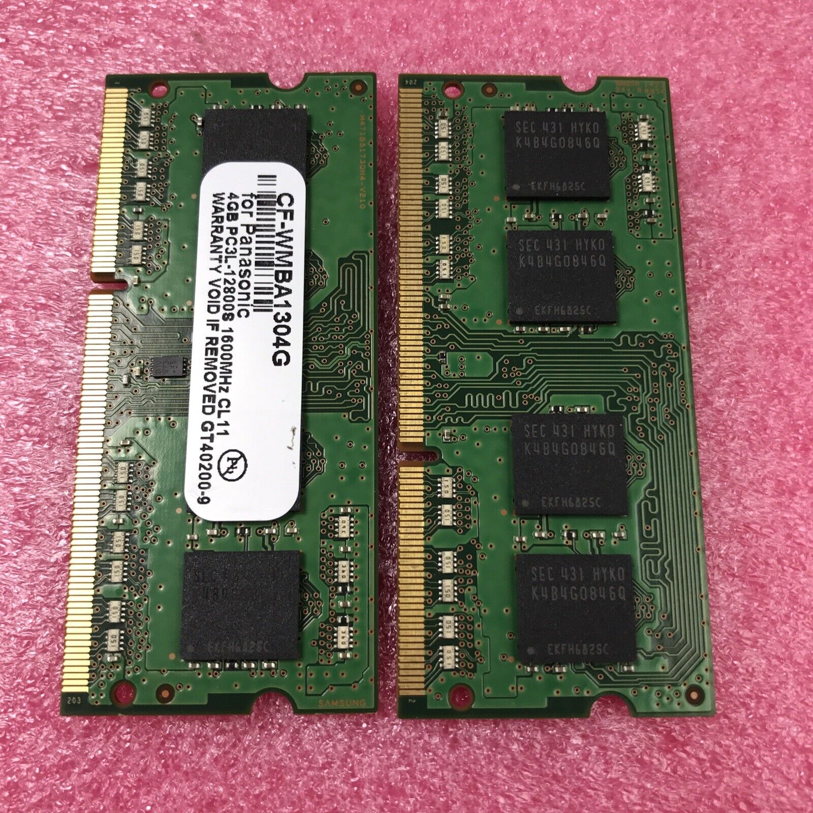 8GB Kit 2x4GB PC3L-12000S 1600MHz CL-11 GT47714 CF-WMBA1304G (Tested and working