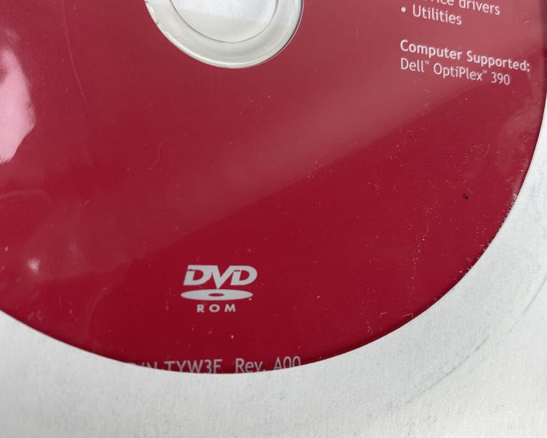 Dell TYW3F Genuine OptiPlex 390 Resource Media DVD Drivers Utilities 0745Y7