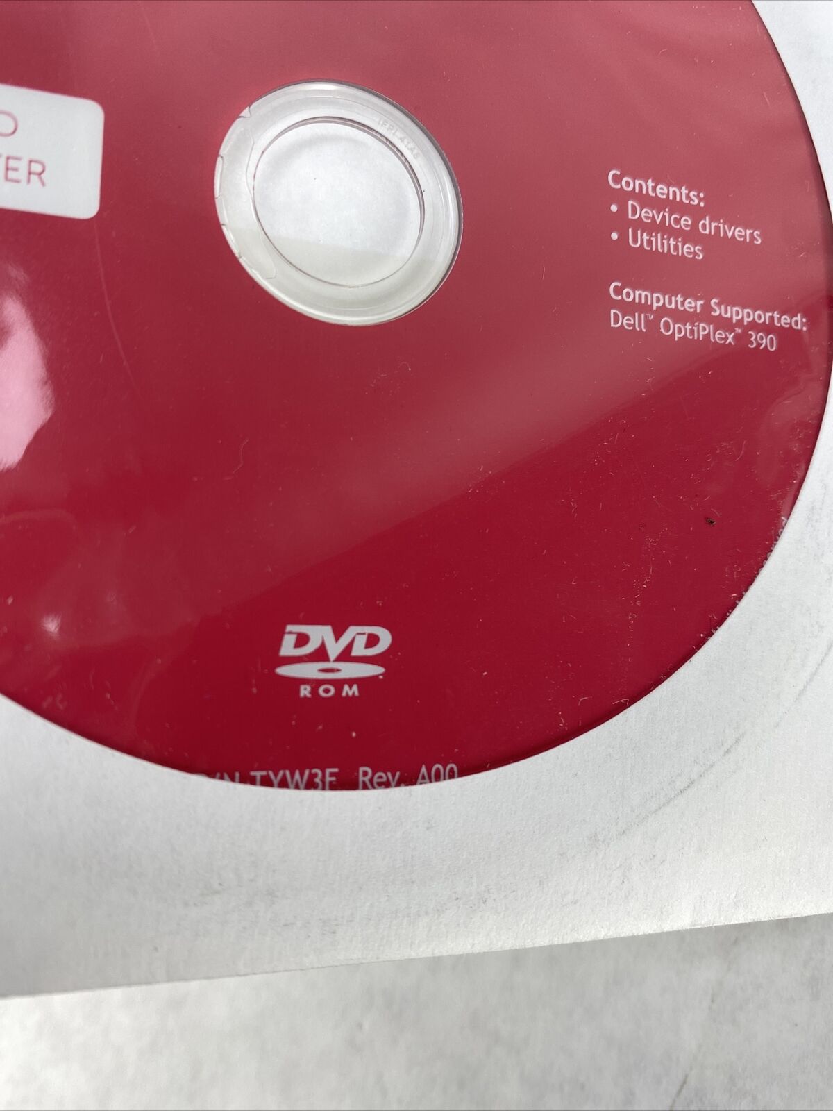 Dell TYW3F Genuine OptiPlex 390 Resource Media DVD Drivers Utilities 0745Y7