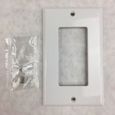 Lot of 5 C2G 03725 Decorative One Cutout Single Gang Wall Plate - White