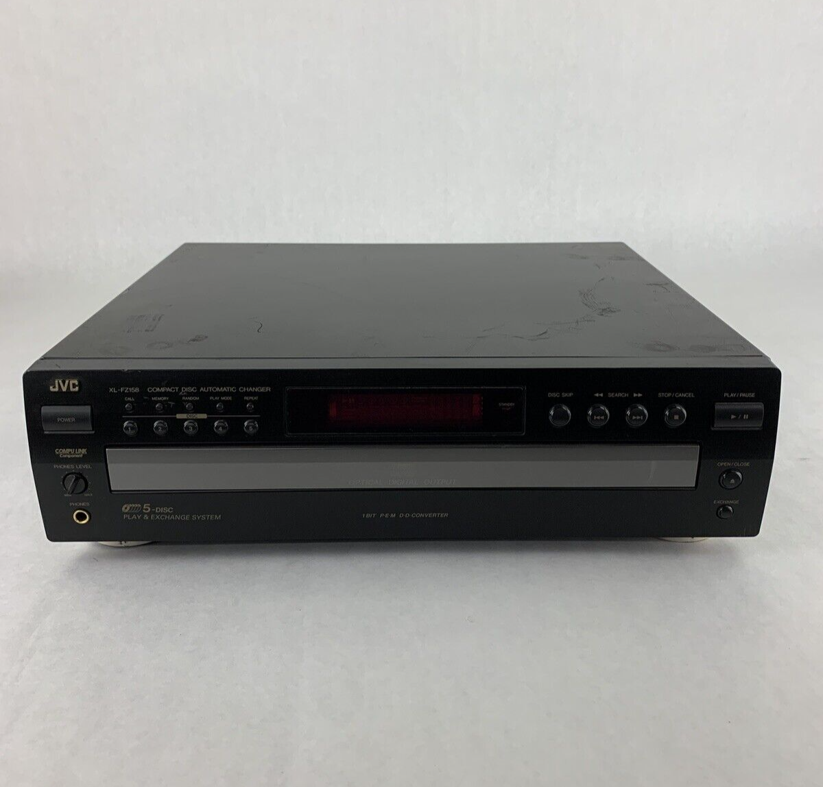 Vintage JVC XL-FZ158BK Compact CD 5 Disc Player and Changer Disc 5 Skips