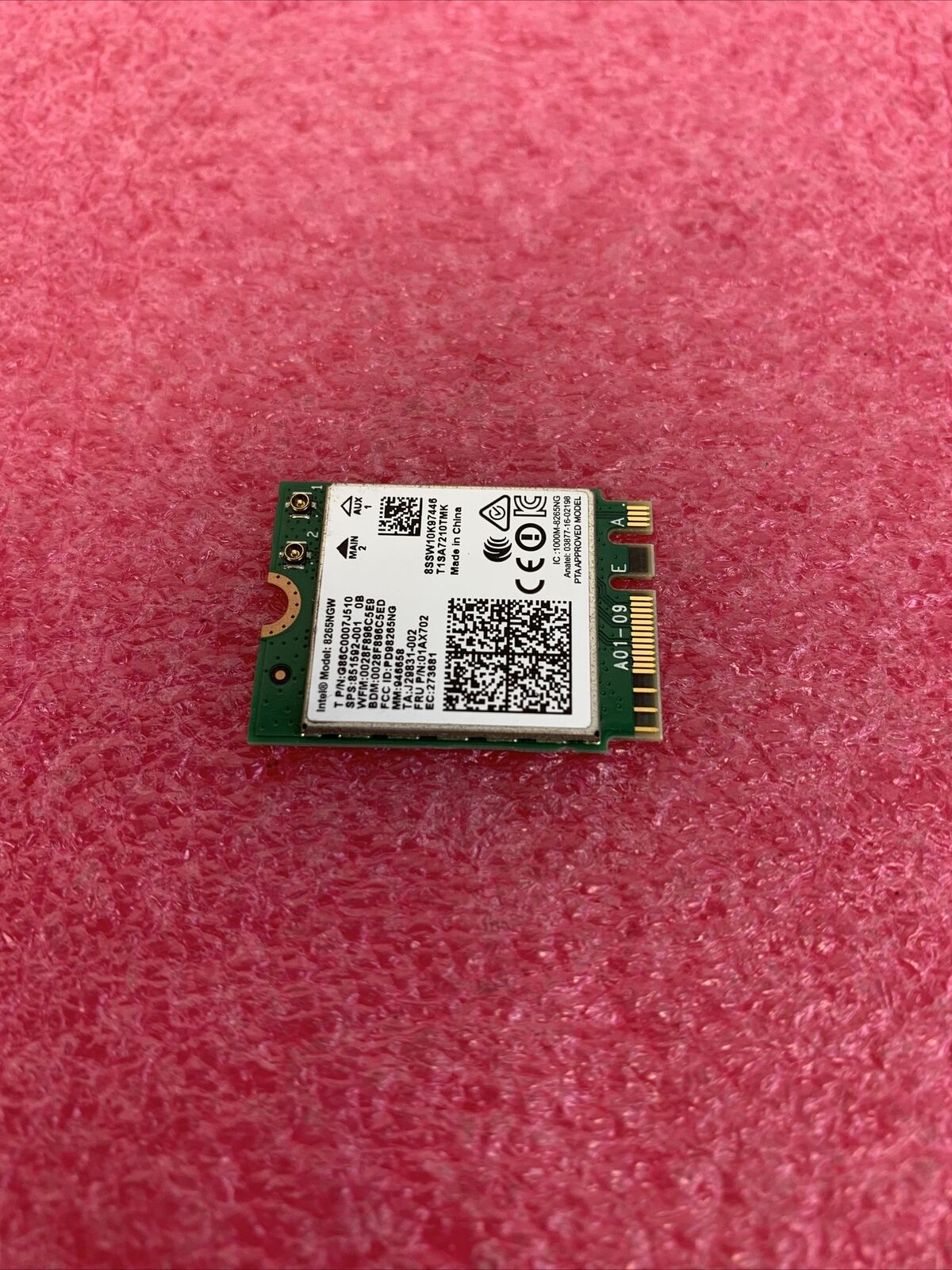 Intel 8265NGW Dual Band Wireless-AC Bluetooth WiFi M.2 Card