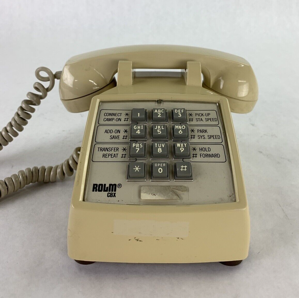 Vintage Rolm CBX Phone Push Button Phone Cream Parts and Repair