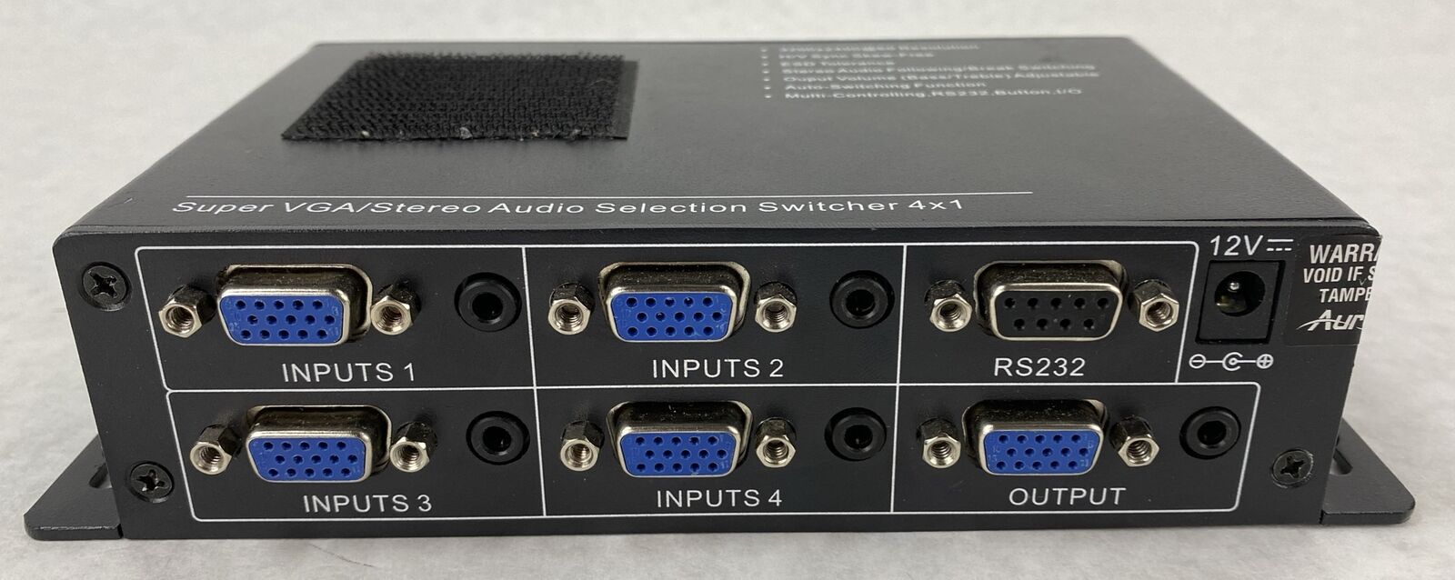 Aurora AS-41V R2 4 x 1 Super VGA Stereo Audio Selection Switcher NO PSU