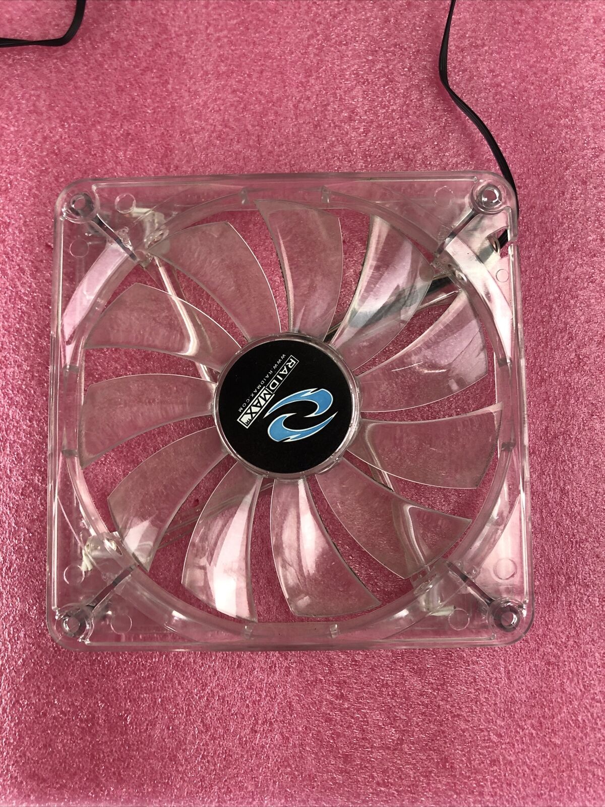 RaidMax 140MM Case Fan Clear w/blue LEDs