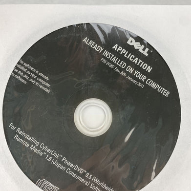 Sealed Dell CD Reinstall CyberLink PowerDVD 9.5 + Remote Media1.6 for Japan