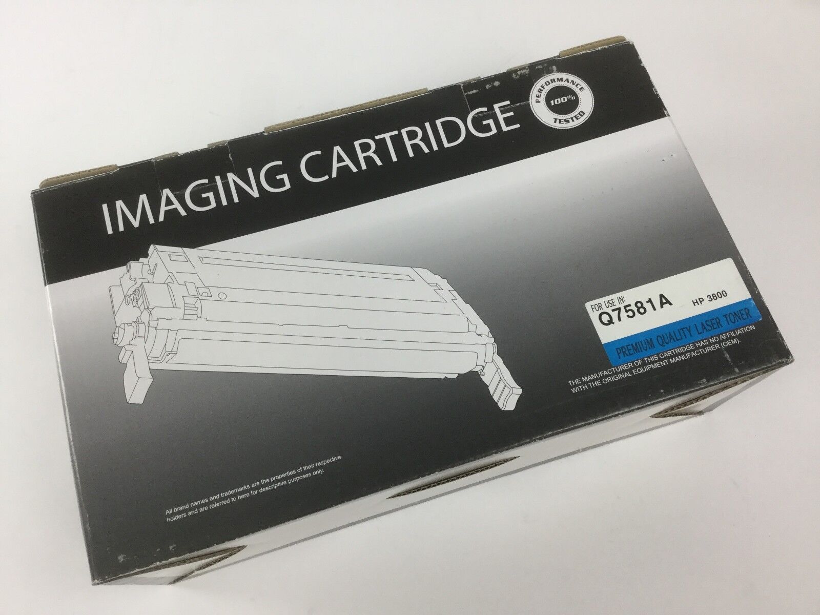IMAGING CARTRIDGE, Cyan Toner Cartridge Compatible for HP 3800, Q7581A NEW