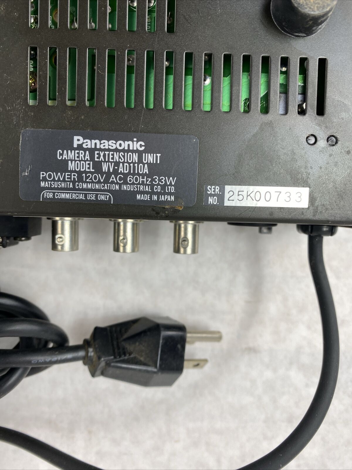 Panasonic Camera Extension Unit Model WV-AD 110A for Camcorder