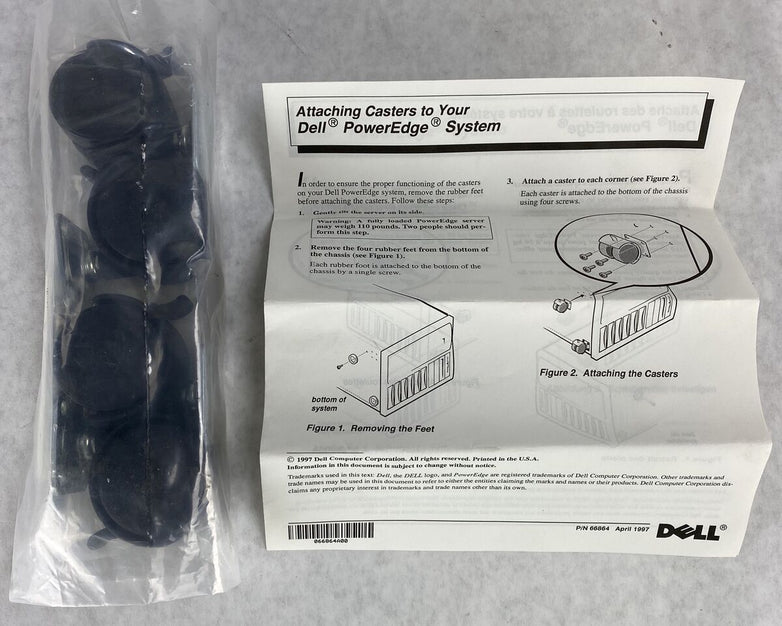 Dell 051374 PowerEdge System Casters NIB USAmade 420-10180