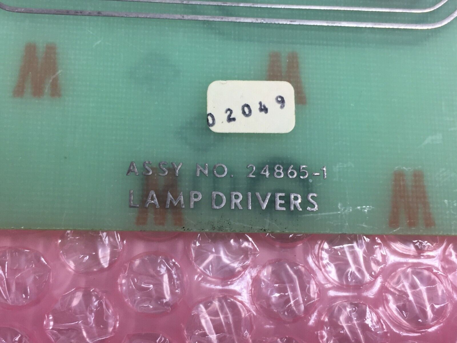 MSI Lamp Drivers 02049  Assy No 24865-1  Micromedic Card