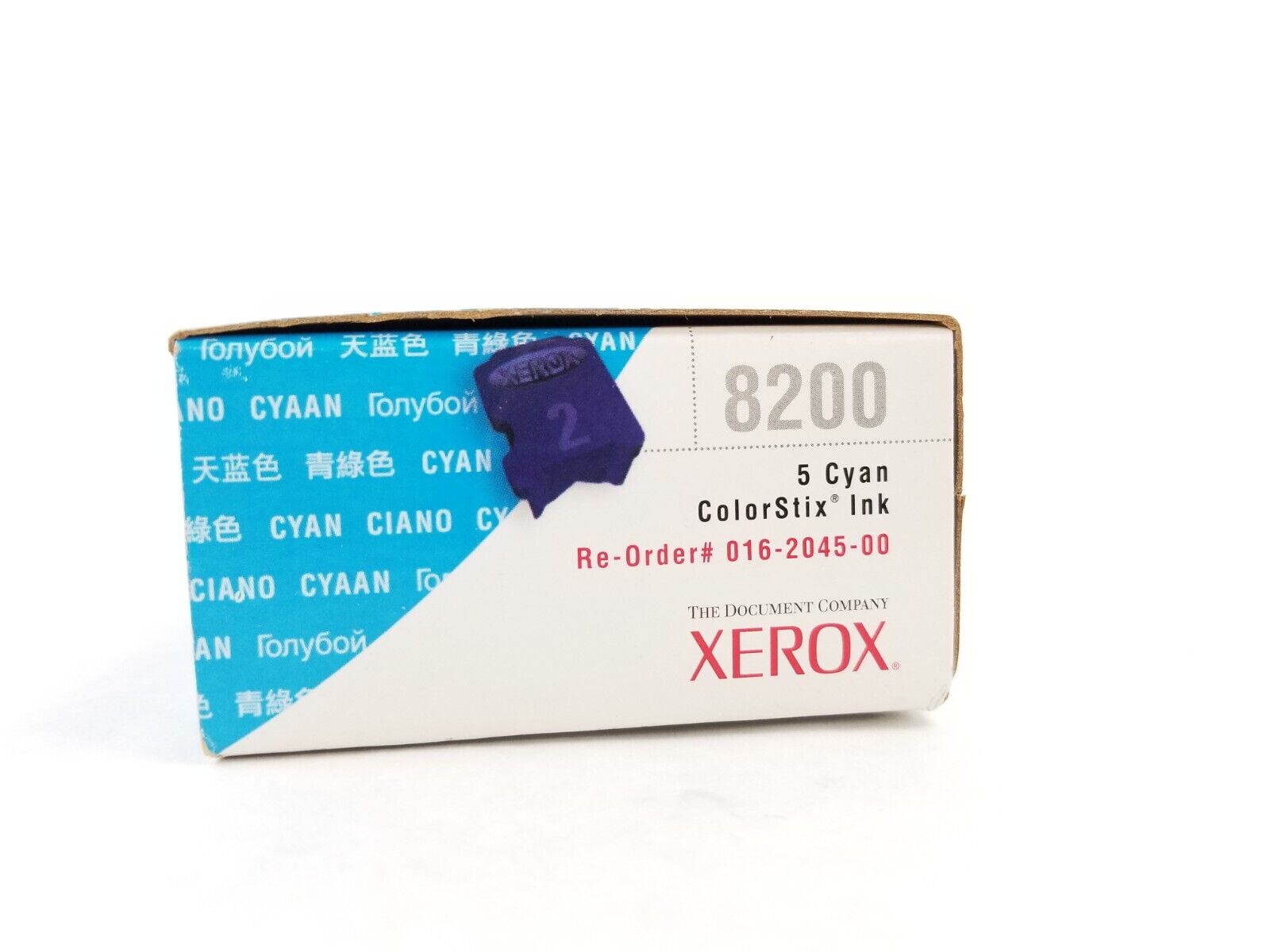 Genuine OEM Xerox Phaser 8200 5 Cyan ColorStix Ink Color Printer 016-2045-00