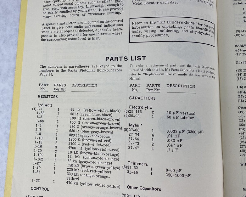 Heathkit GD-48 Metal Locator Assembly Manual 1969 595-984-09