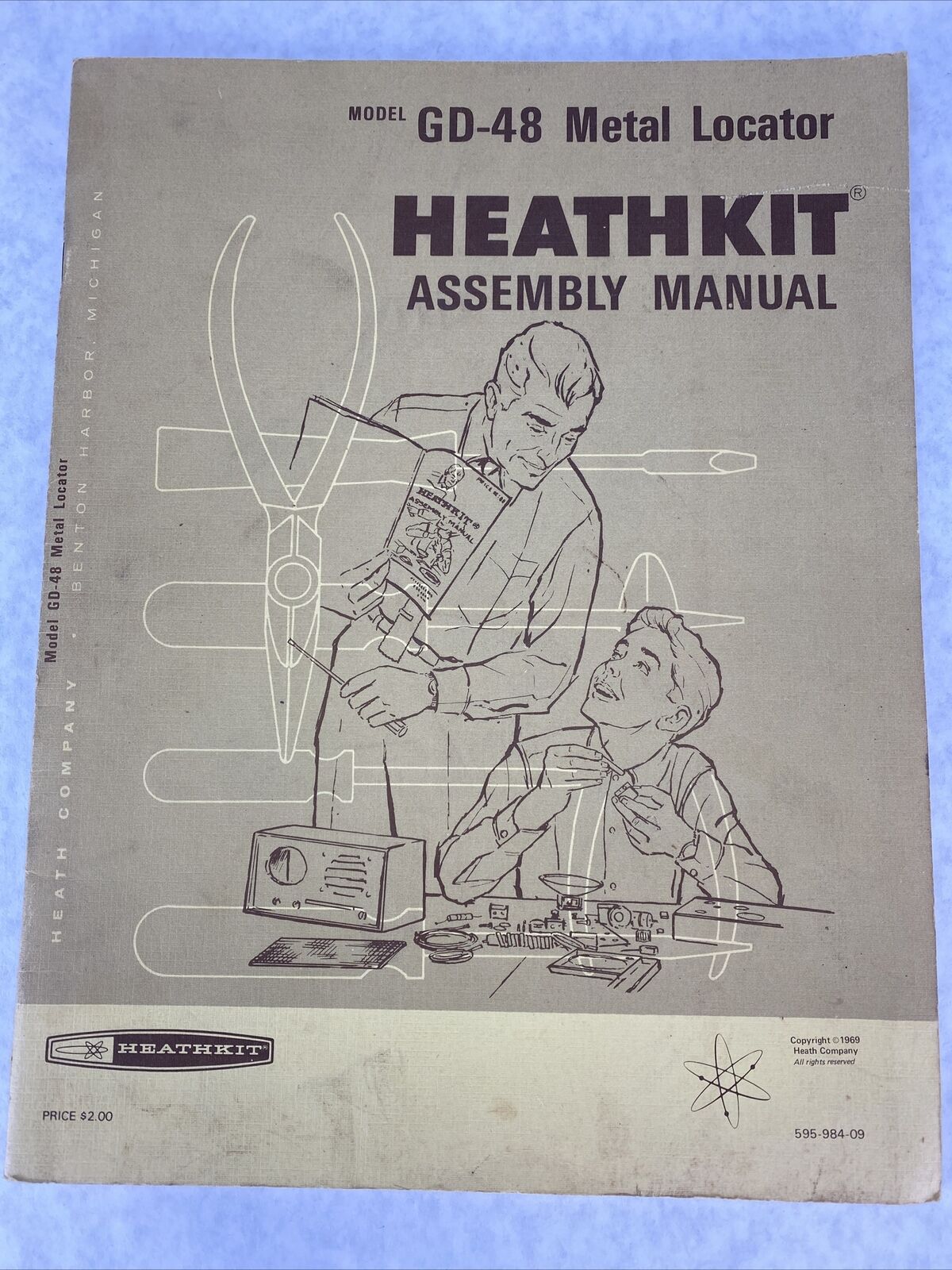 Heathkit GD-48 Metal Locator Assembly Manual 1969 595-984-09