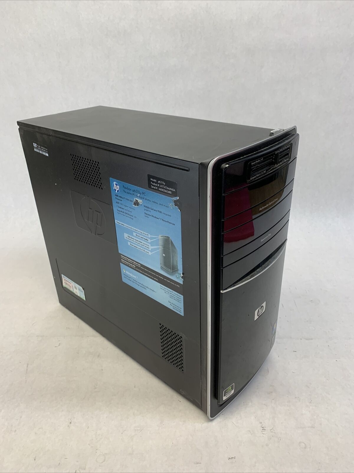 HP Pavilion P610y MT AMD Athlon 2 x4 630 2.8GHz 4GB RAM No HDD No OS