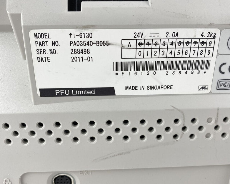 Fujitsu PA03540–B055 fi-6130 Color Document/Image Scanner NO POWER SUPPLY