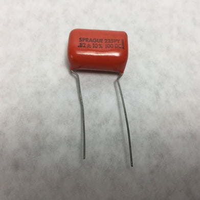 NOS  Sprague 225PY Capacitors Orange Drop .82  100 DC   Lot of 13