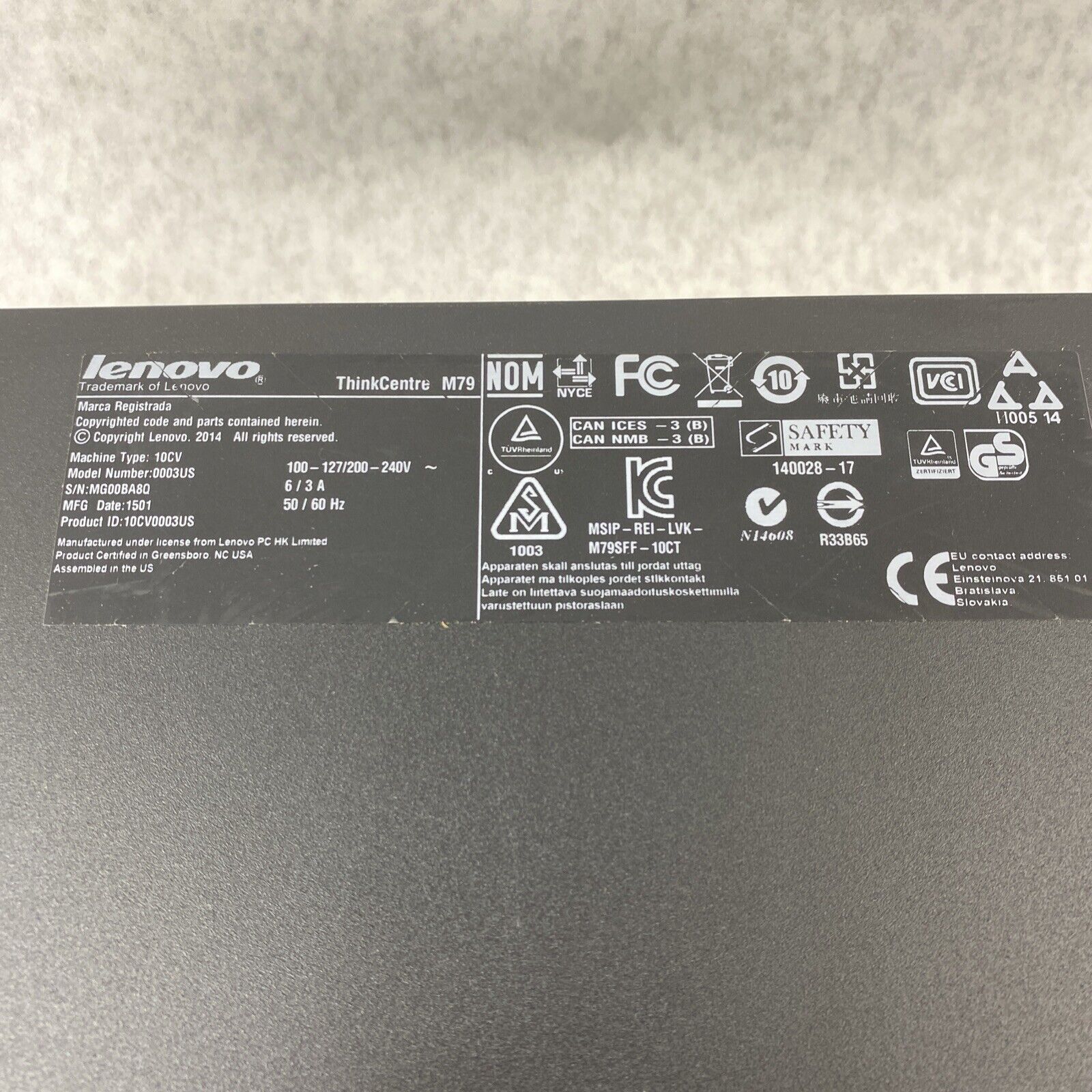 Lenovo ThinkCentre M79 DT AMD A4-6300B 3.70 GHz 4 GB RAM NO HDD NO OS