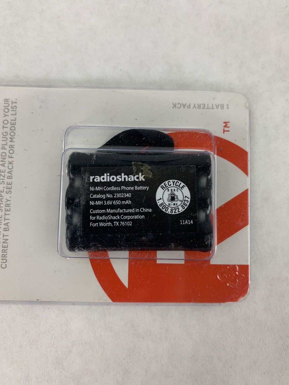 New OEM RadioShack 650mAh 3.6V Ni-MH Cordless Phone Battery 2302340