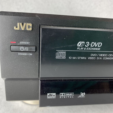 JVC XV-M50BK 3-Disc DVD Player DVD/CD/VCD Player w/Digital Out NO REMOTE