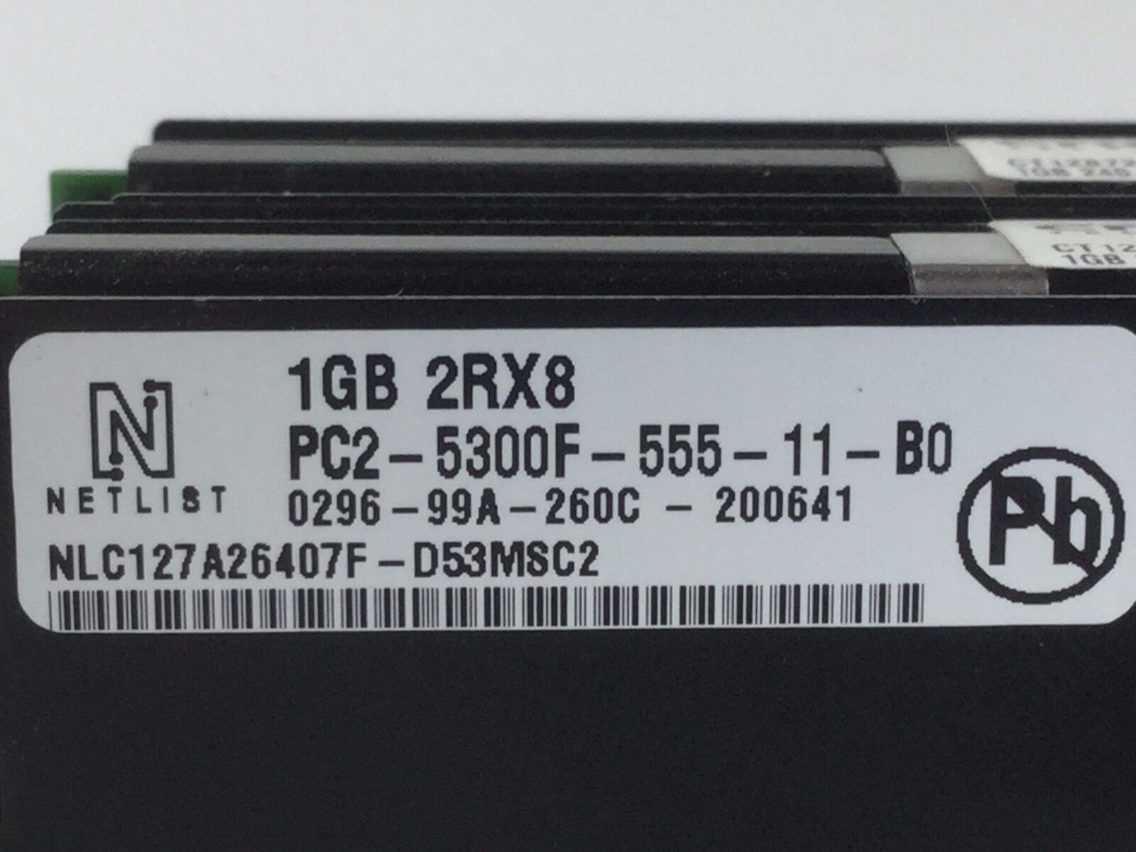 2GB (2x 1GB) Crucial CT12872AP667.K18F 1GB DDR2-5300 Fully Buffered for Apple