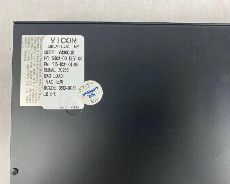 Vicon Model V4300QS Digital Color Quad Splitter