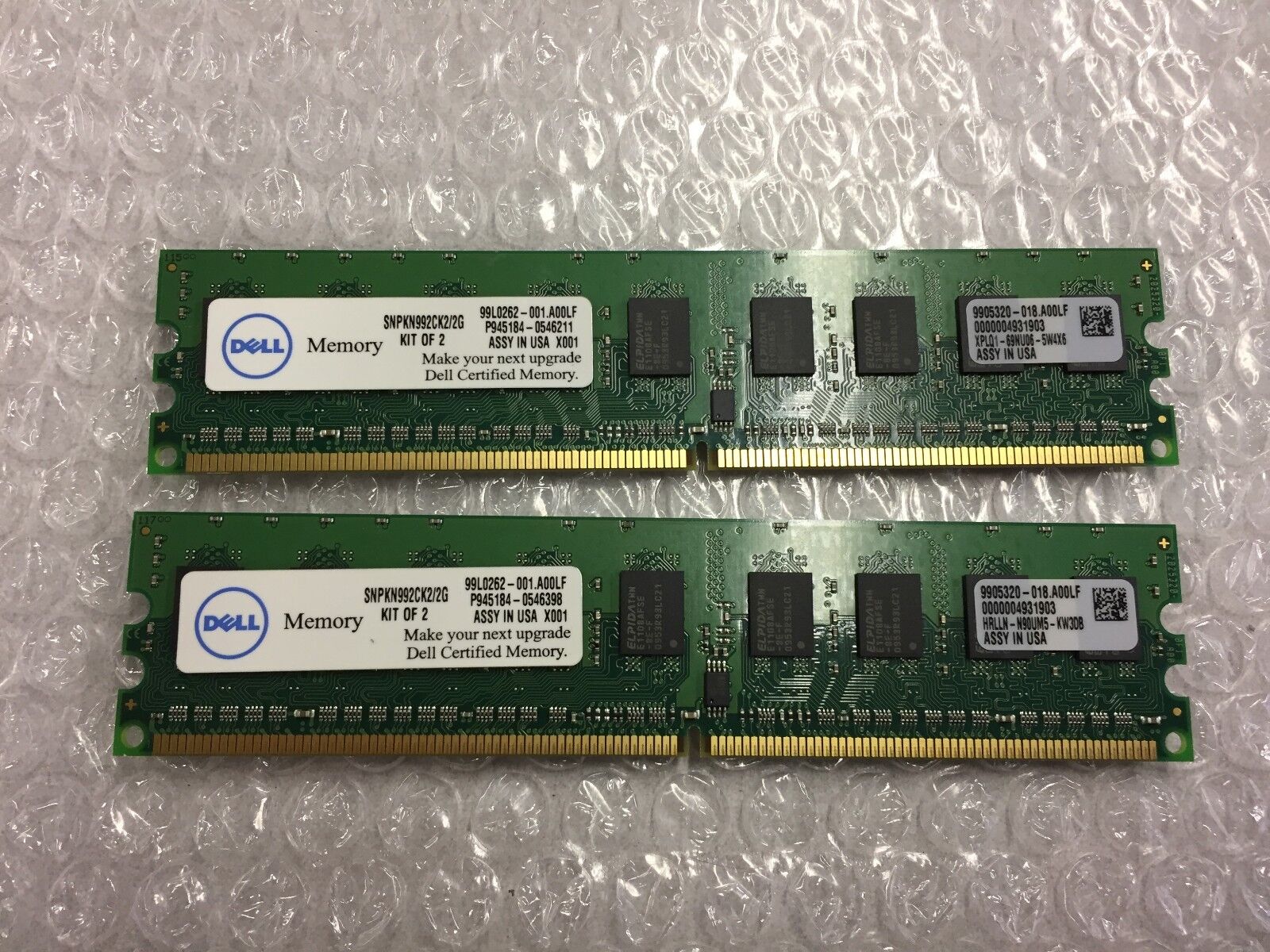 Kingston 2 GB RAM Kit (2x1) SNPKN992CK2/2G 99L0262-001 P945184-0546398