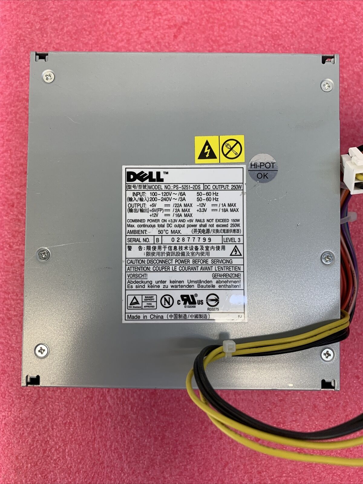 Dell PS-5212DS M0148 250W Power Supply