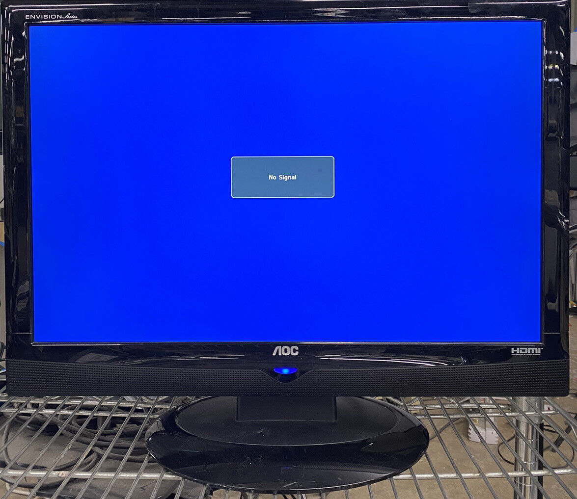 AOC L22W898 22" 720p LCD HDTV TV Television HDMI VGA RCA S-Video w/o REMOTE