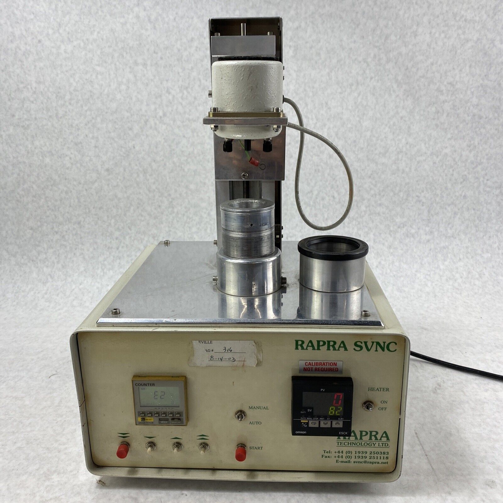 Rapra SVNC Scanning Vibrating Needle Curemeter FOR PARTS or REPAIR