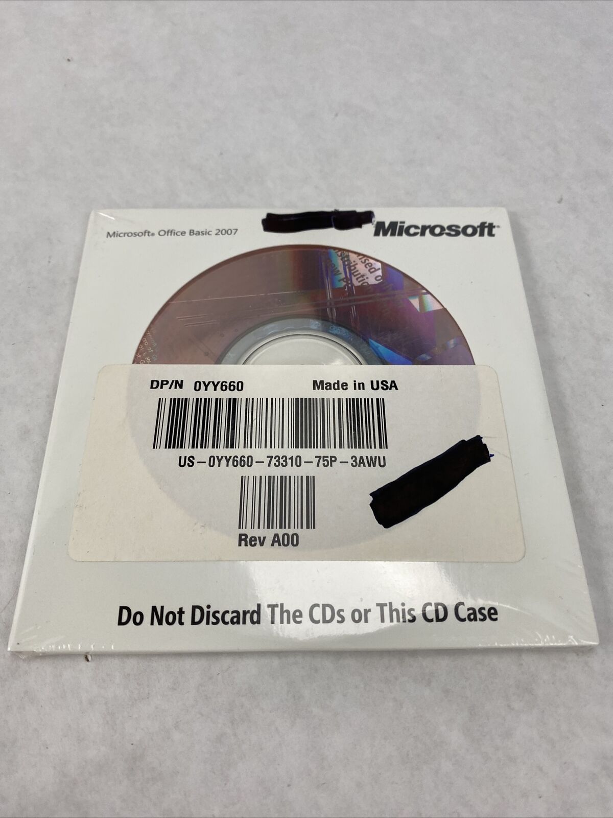 Microsoft Office 2007 Basic Edition BE SEALED English for Dell 0YY660 Windows