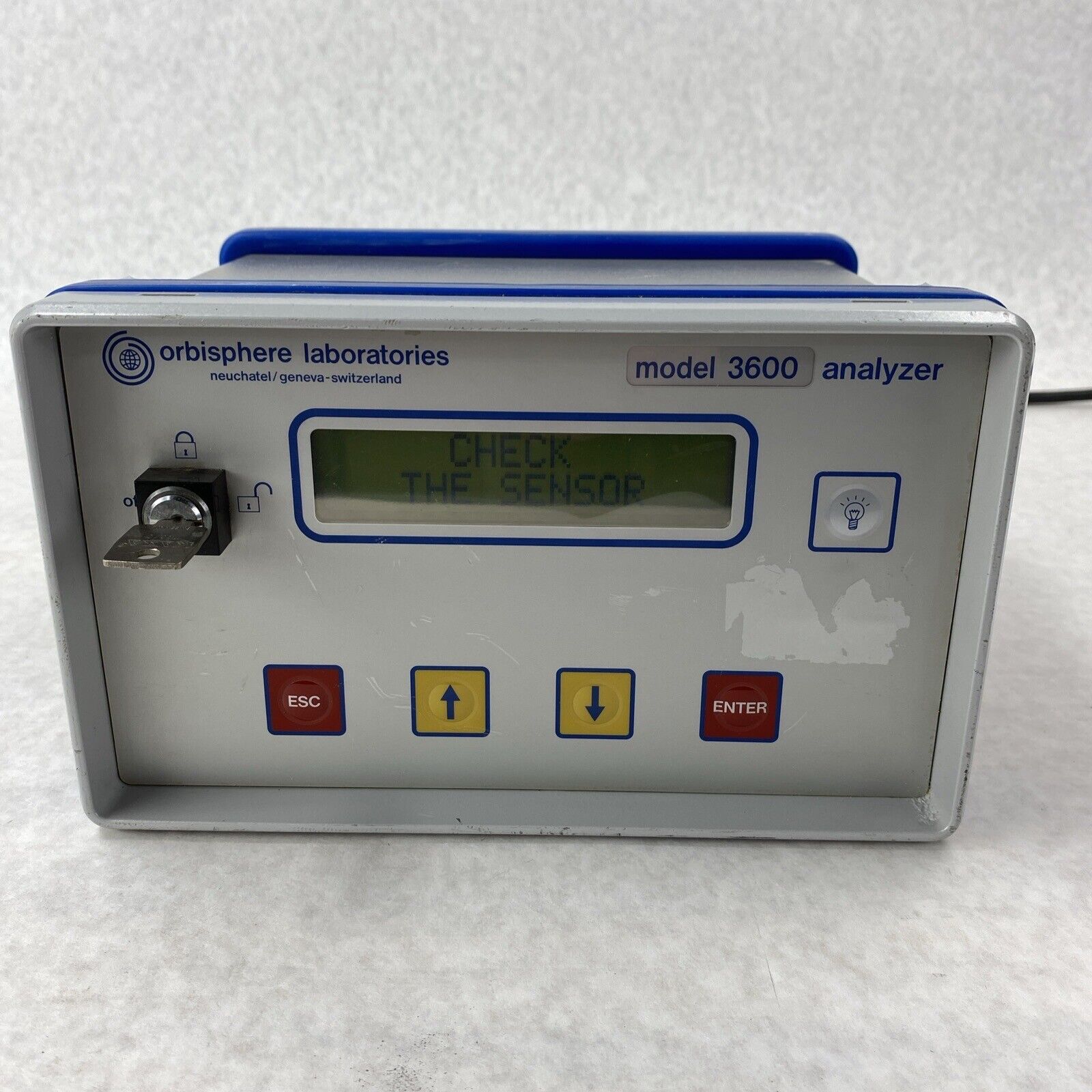 Orbisphere Laboratories Model 3600 Analyzer w/ Key and Power Adapter