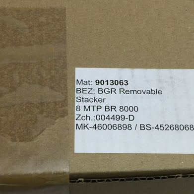Qiagen 9013063 BEZ: BGR Removable Stacker  8 MTP BR 8000    Factory Sealed Box
