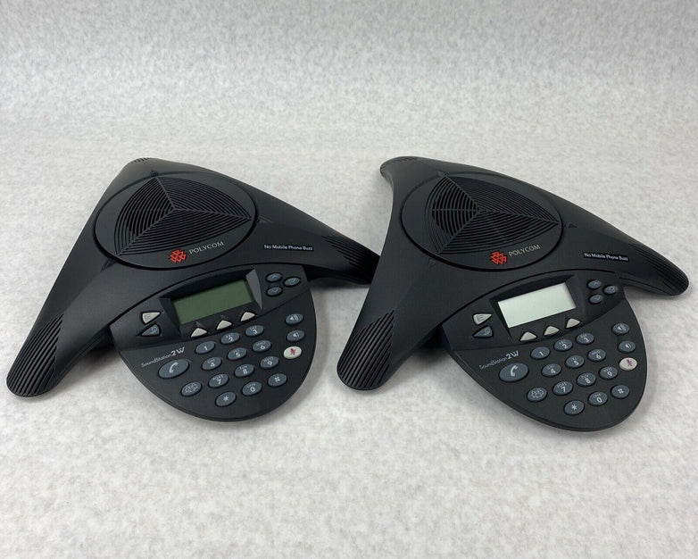 Lot of 2 Polycom SoundStation 2201-67880-160 2W 1.9GHz Speaker Conference Phone