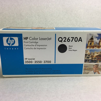 Genuine HP Laserjet Q2670A Black Toner Cartridge  Factory Sealed Box