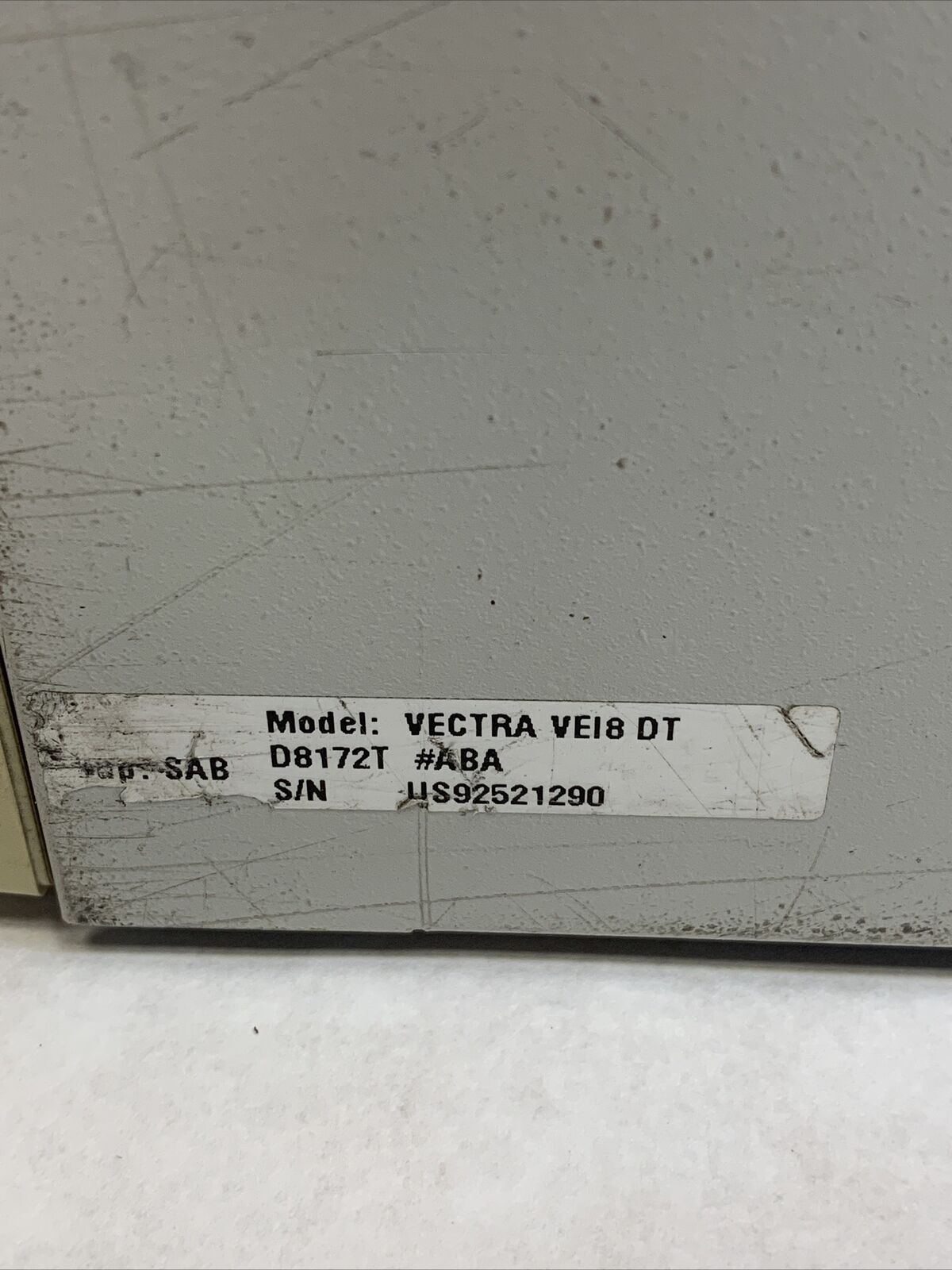 HP Vectra VE i8 DT Intel Pentium III 450MHz 256MB RAM No DD No OS