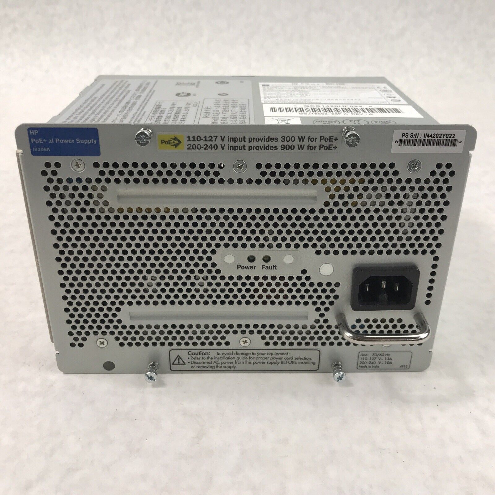HP 0957-2460 240V 13A 60Hz 900W Power Supply DCJ1602-03P QCS1420HF022