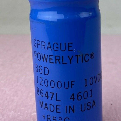 Sprague Powerlytic 36D 85°C 8647L 4601 capacitators 12000uF 10VDC