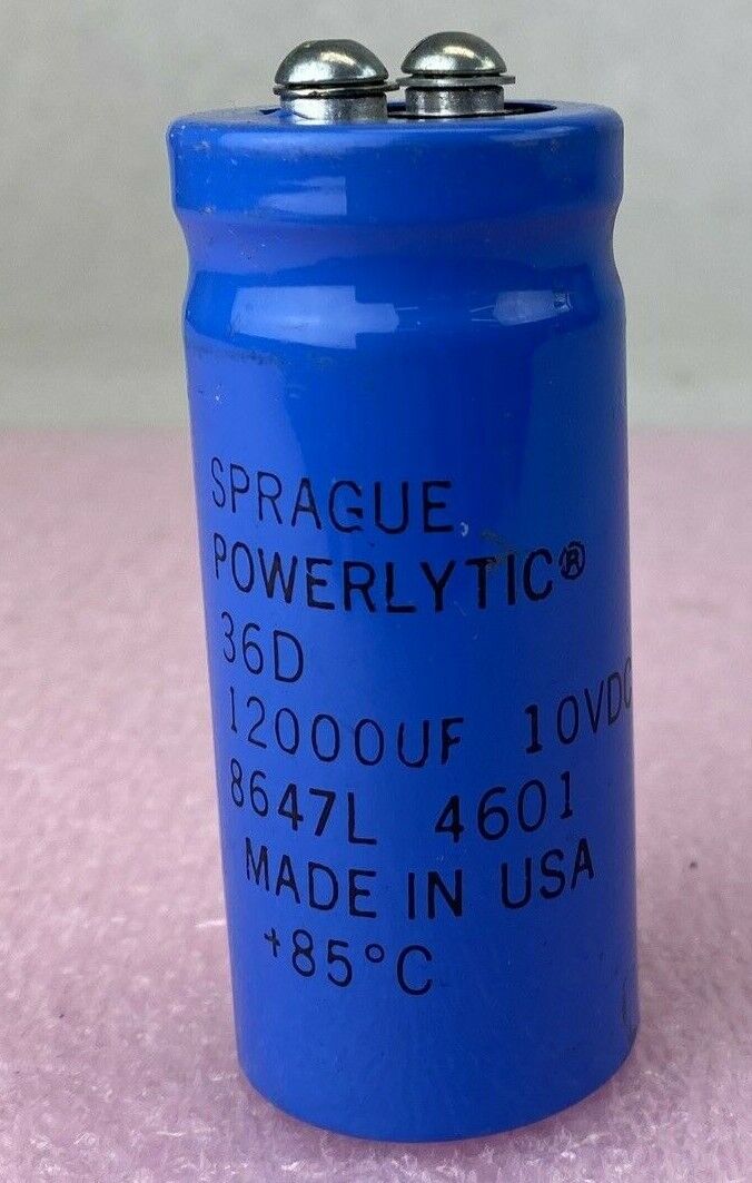 Sprague Powerlytic 36D 85°C 8647L 4601 capacitators 12000uF 10VDC