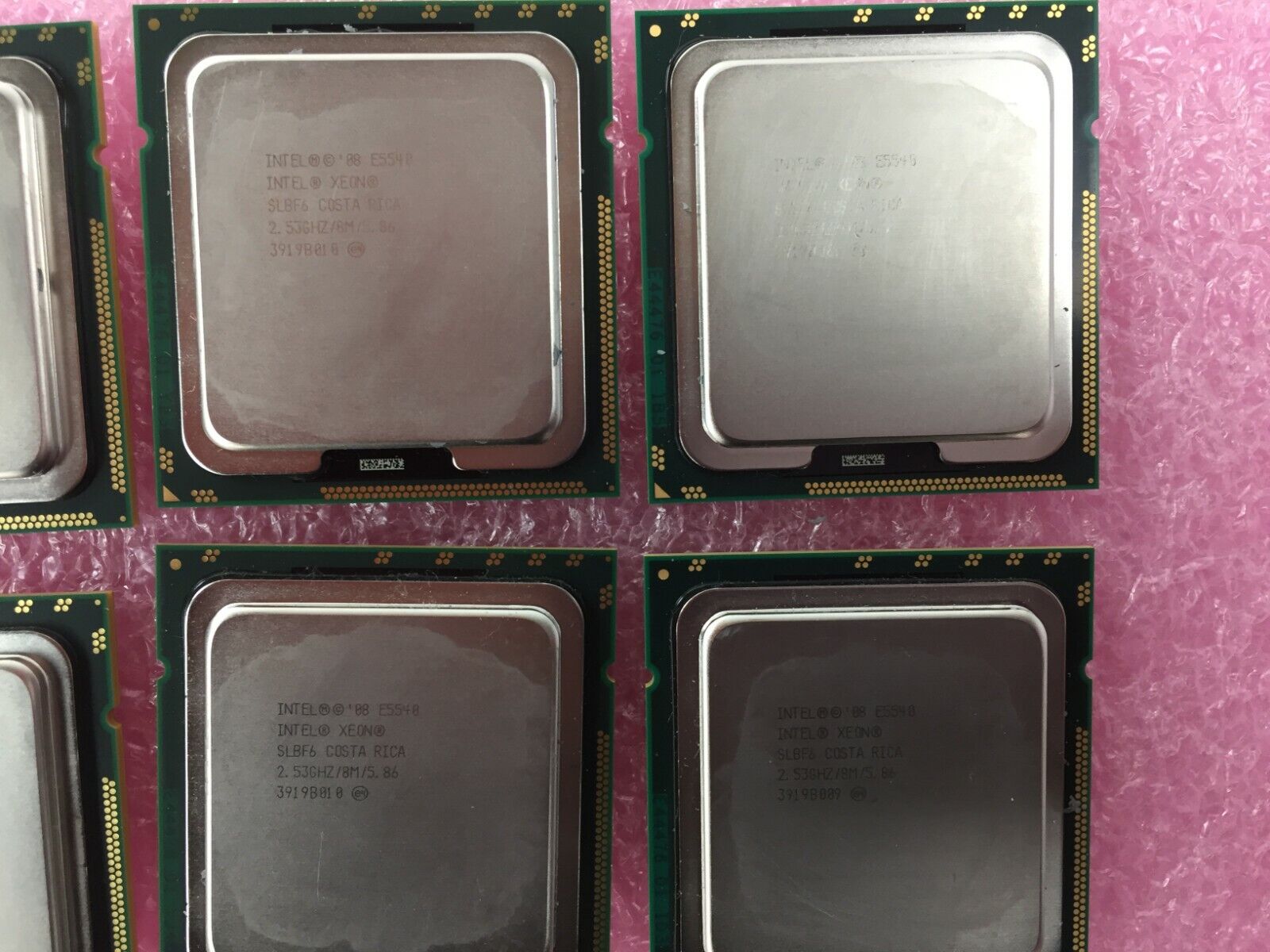 Lot of (6) Intel Xeon E5540 SLBF6 2.53GHz LGA1366 Quad Core Server Processor