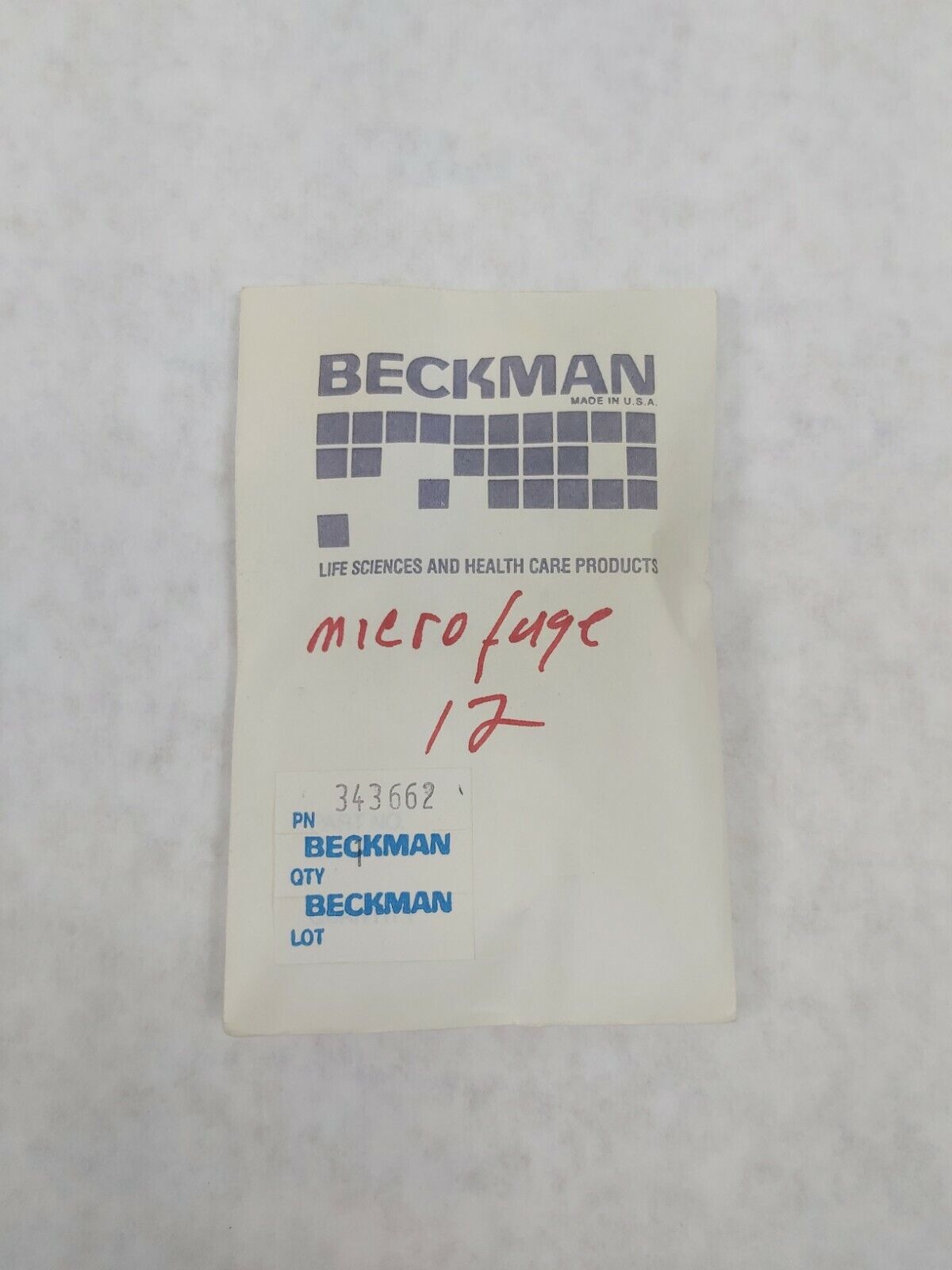 Beckman 343662 MF-12 Centrifuge Brushes
