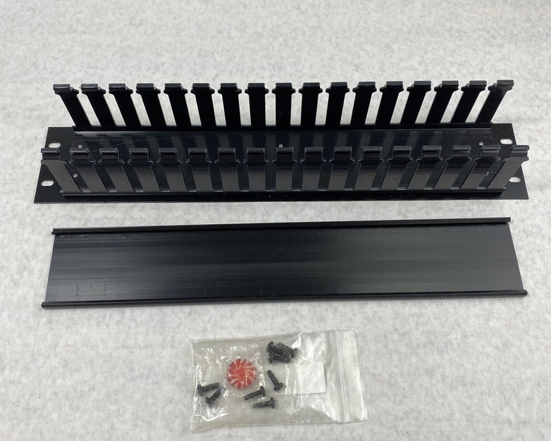 2-RU 19" Rack Channel Cable Management Panel 34-207800-GENAK