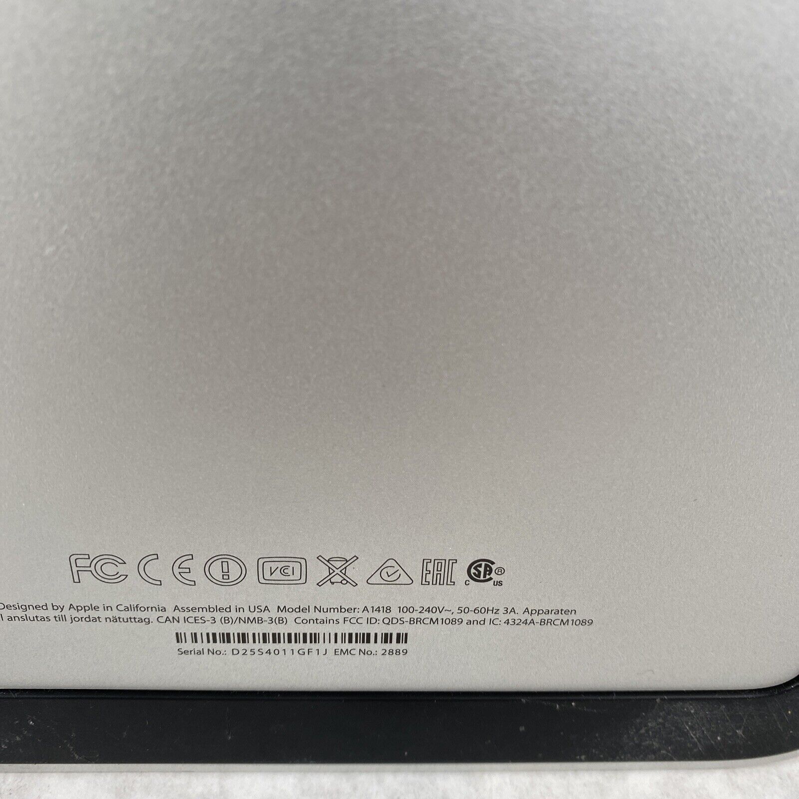 Apple iMac 21.5" A1418 Desktop Aluminum Foot Stand Base WITH HINGE Grade B