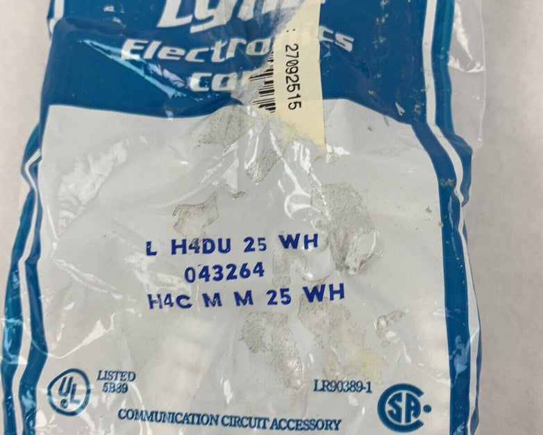 Lynn Bright White Handset Phone Cord Receiver Curly Coil L H4DU 25 WH