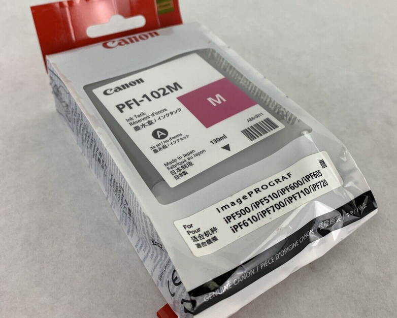 New OEM Canon PFI 102 Magenta 130ml Ink Tank Toner Printer Cartridge