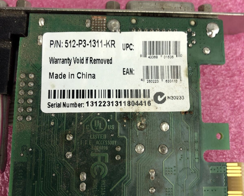 EVGA NVIDIA GEFORCE 210 512MB 512-P3-1311-KR PCIe