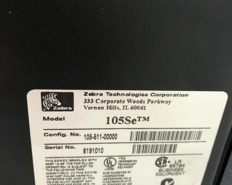Zebra 105SE 105-511-00000 Thermal Transfer Label Printer - Fading Printhead