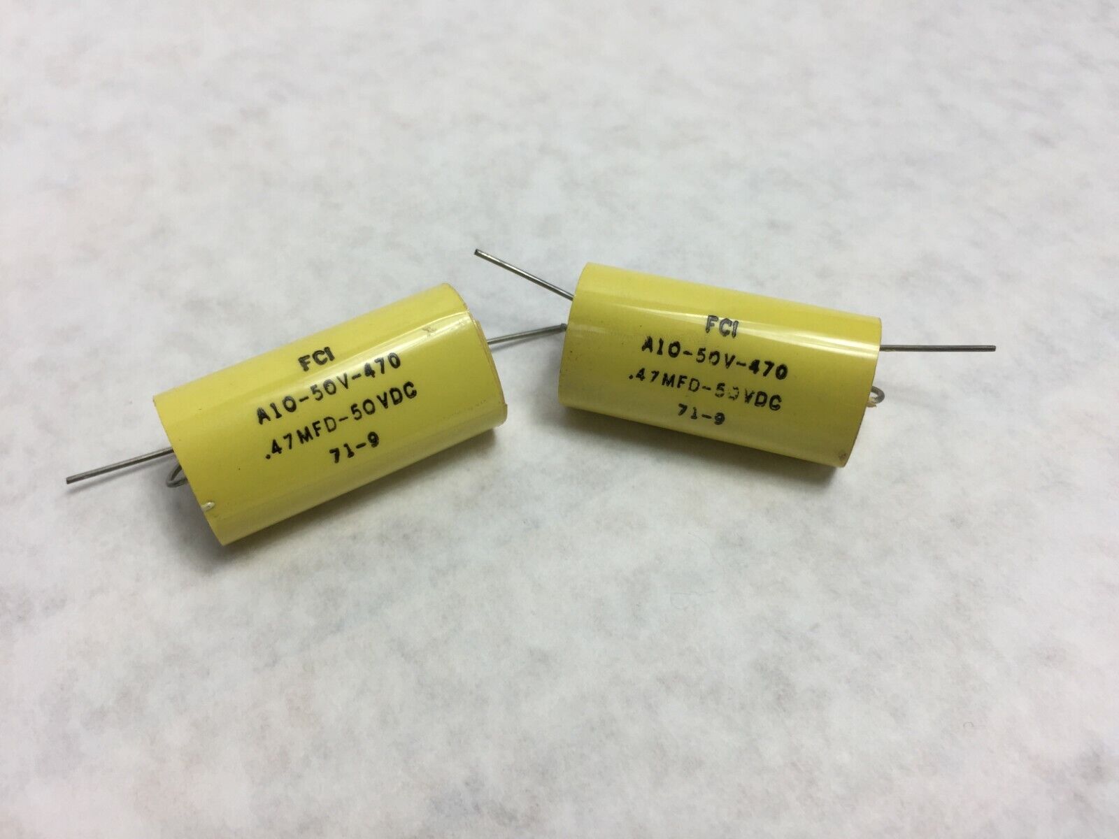 NOS  TC1 A10-50V-470  .47MFD-50VDC  Lot of 2