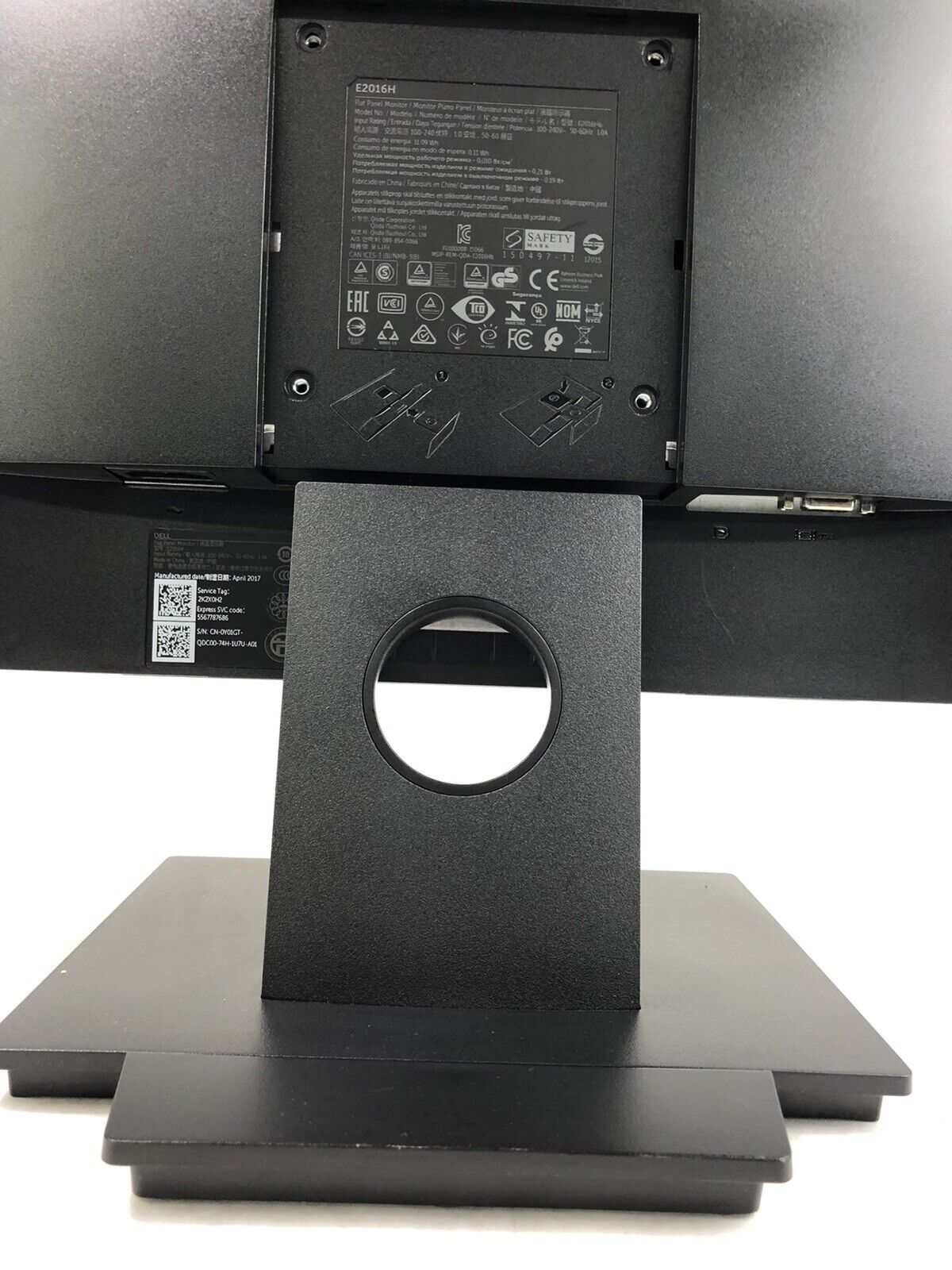 Dell E2016H 20" Widescreen 1600 x 900 LED LCD Monitor VGA E2016Hb 15066