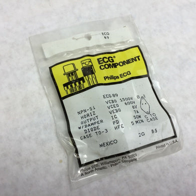 ECG 89 Integrated Circuit NPN-Si Case TO-3 w/Damper Diode