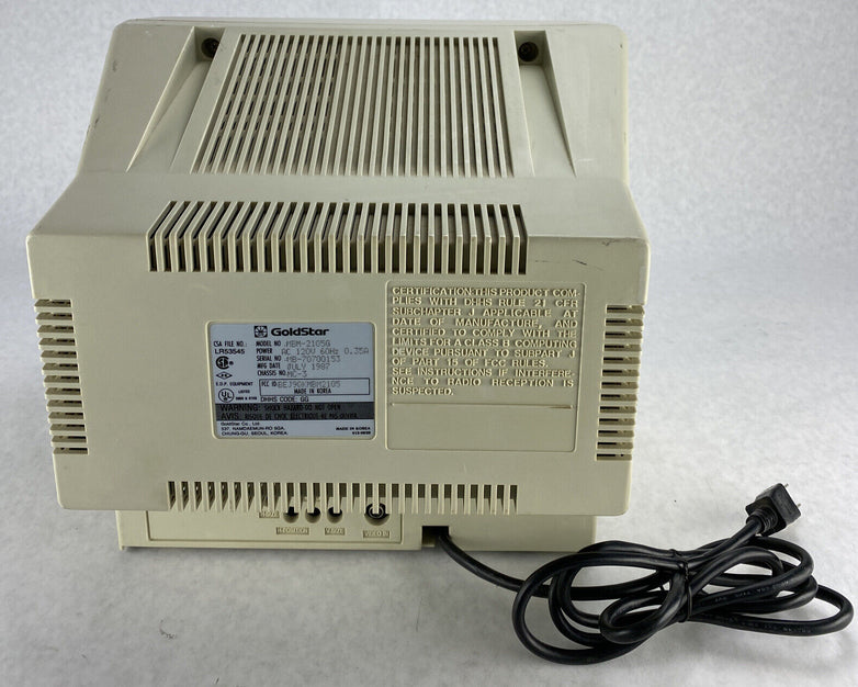 Goldstar MBM-2105G Vintage Monitor for Apple II Atari C64